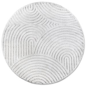 ELLE Decoration Kusový koberec New York 106203 White kruh - 200x200 (průměr) kruh cm