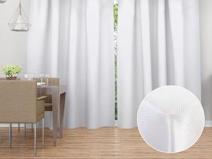 Biante Dekorační závěs Monako PM-126 Drobný nopkový vzor bílý - šířka 140 cm 140x260 cm