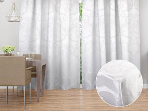 Biante Dekorační závěs Monako PM-125 Velký zámecký vzor bílý - šířka 140 cm 140x140 cm