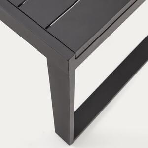 Černý hliníkový zahradní rozkládací stůl Kave Home Galdana 220 / 340 x 100,5 cm