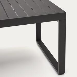 Černý hliníkový zahradní rozkládací stůl Kave Home Galdana 220 / 340 x 100,5 cm