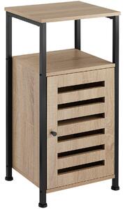 Tectake Boční skříňka Durham 38,5x31,5x81cm - Industrial světlé dřevo, dub Sonoma