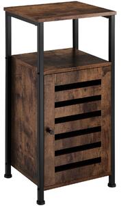 Tectake Boční skříňka Durham 38,5x31,5x81cm - Industriální dřevo tmavé, rustikální
