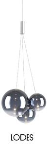 Lodes Designové závěsné LED svítidlo RANDOM SUSPENSION, 3x1W, š. 29 cm, CRI90 Barva: Kouřová, Teplota světla: 2700K - teplá bílá