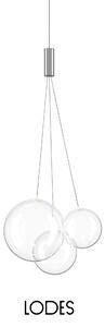 Lodes Designové závěsné LED svítidlo RANDOM SUSPENSION, 3x1W, š. 29 cm, CRI90 Barva: Transparentní, Teplota světla: 2700K - teplá bílá