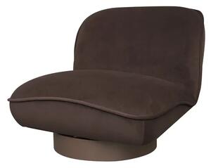 LivinHill Designové křeslo Nua velur hnědé