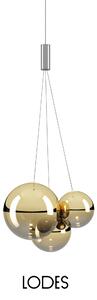 Lodes Designové závěsné LED svítidlo RANDOM SUSPENSION, 3x1W, š. 29 cm, CRI90 Barva: Zlatá, Teplota světla: 2700K