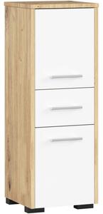 Koupelnová skříňka FIN 30 2D 1SZ dub artisan / bílá