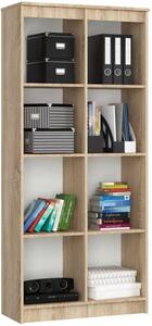 Regál R 80cm CLP 8 poliček dub sonoma