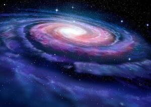 Umělecká fotografie Spiral galaxy, illustration of Milky Way, alex-mit, (40 x 30 cm)