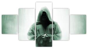 Obraz - Mnich v temnu (125x70 cm)