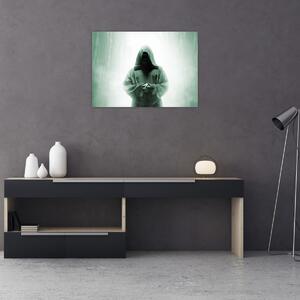 Obraz - Mnich v temnu (70x50 cm)