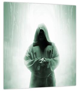 Obraz - Mnich v temnu (30x30 cm)