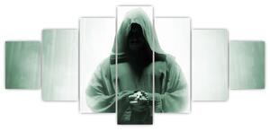 Obraz - Mnich v temnu (210x100 cm)