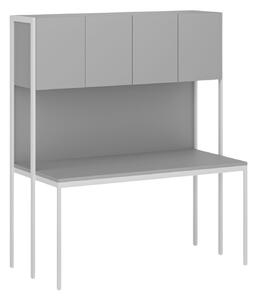 Sestava HOME OFFICE, bílá/šedá