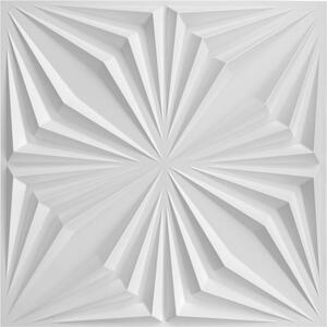 Obkladové panely 3D PVC BRILLANT D126 bílý, cena za kus, rozměr 500 x 500 mm, BRILLANT bílý, IMPOL TRADE