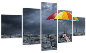 Obraz - Deštníky (125x70 cm)