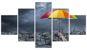 Obraz - Deštníky (125x70 cm)