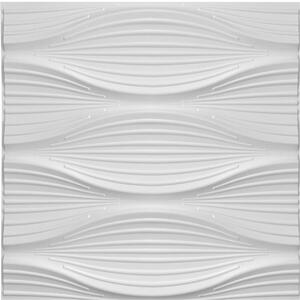 Obkladové panely 3D PVC DNA D130 bílý, cena za kus, rozměr 500 x 500 mm, DNA bílý, IMPOL TRADE