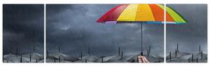 Obraz - Deštníky (170x50 cm)