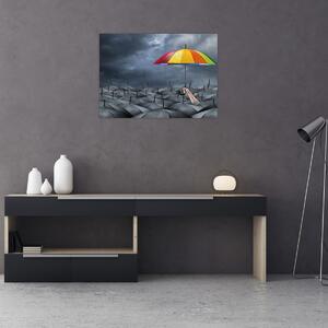 Obraz - Deštníky (70x50 cm)