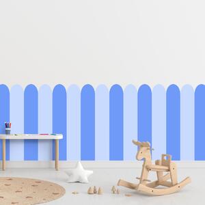 PIPPER. Textilní samolepící tapeta - Oblouk -Modrá barva Barva: Kombinace, Velikost: 100cm