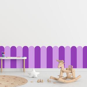 PIPPER. Textilní samolepící tapeta - Oblouk - Fialová barva Barva: Kombinace, Velikost: 60cm