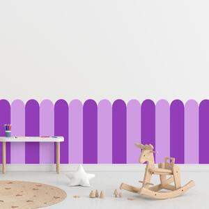 PIPPER. Textilní samolepící tapeta - Oblouk - Fialová barva Barva: Kombinace, Velikost: 80cm