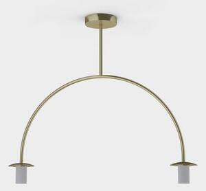 ACB Iluminacion Závěsné svítidlo PARMA, ⌀ 18 cm, 2xE27 2x15W Barva skla: Opálová, Barva konstrukce: Černá