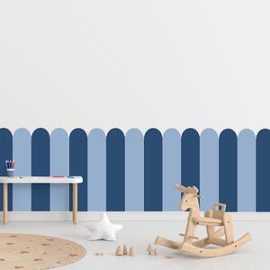 PIPPER. Textilní samolepící tapeta - Oblouk - Tmavě modrá barva Barva: Kombinace, Velikost: 100cm