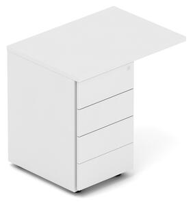 Kontejner kancelářský EPIC, stacionární, 4 zásuvky, hloubka 60cm, prodloužená horní deska BL 80cm (Kancelářský kontejner EPIC, stacionární, 4 zásuvky, hloubka 60cm, prodloužená horní deska BL 80cm)