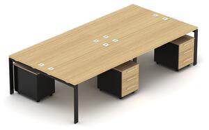 Kancelářská sestava EPIC Z35 U, volitelná délka stolu 240cm (Sestava pro 4 osoby)