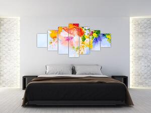 Obraz - Květiny, malba (210x100 cm)