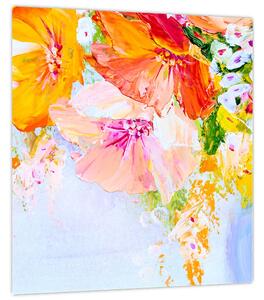 Obraz - Květiny, malba (30x30 cm)