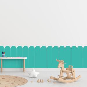 PIPPER. Textilní samolepící tapeta - Oblouk - Tyrkysová barva Barva: Tmavá, Velikost: 60cm