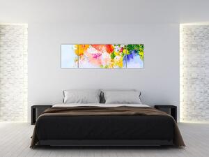 Obraz - Květiny, malba (170x50 cm)