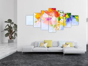 Obraz - Květiny, malba (210x100 cm)