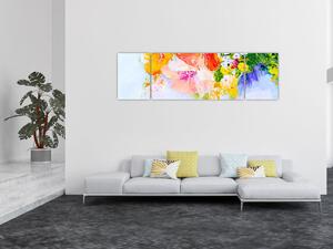 Obraz - Květiny, malba (170x50 cm)