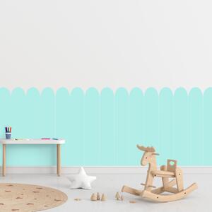 PIPPER. Textilní samolepící tapeta - Oblouk - Tyrkysová barva Barva: Bledá, Velikost: 100cm