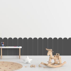 PIPPER. Textilní samolepící tapeta - Oblouk - Šedá barva Barva: Tmavá, Velikost: 60cm