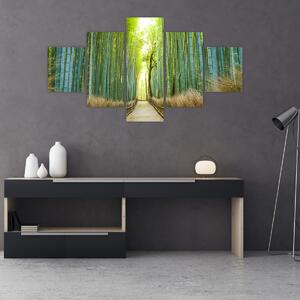 Obraz - Ulička s bambusy (125x70 cm)