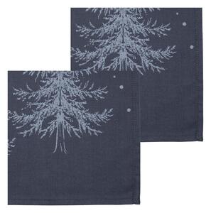 Vánoční bavlněné ubrousky 45x45 Winterland blue (2 ks) | Modrý