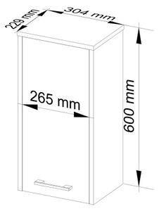 Koupelnová skříňka FIN W 30 cm 1D bílá