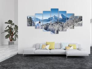 Obraz - Zasněžená krajina (210x100 cm)