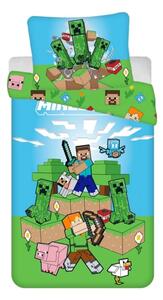 Jerry Fabrics Povlečení bavlna Minecraft Outdoor Mobs 140x200, 70x90 cm