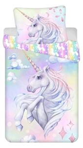 Jerry Fabrics Povlečení fototisk Unicorn Pastel Rainbow 140x200, 70x90 cm