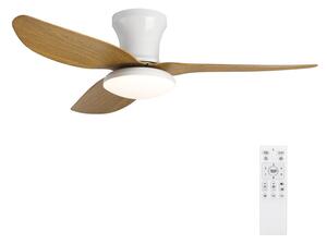 Brilagi-LED Stmívatelný stropní ventilátor LED/30W/230V 3000-6500K bílá/hnědá+DO