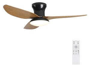 Brilagi-LED Stmívatelný stropní ventilátor LED/30W/230V 3000-6500K černá/hněd+DO