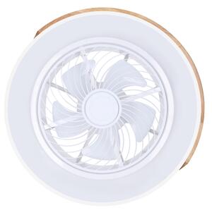 Brilagi-LED Stmív. svítidlo s ventilátorem LED/30W/230V 3000-6500K bílá/dub + DO