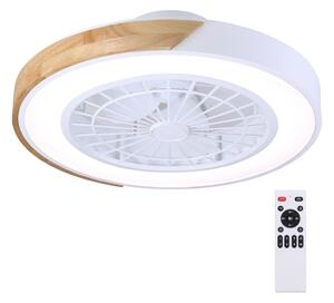 Brilagi-LED Stmív. svítidlo s ventilátorem LED/30W/230V 3000-6500K bílá/dub + DO